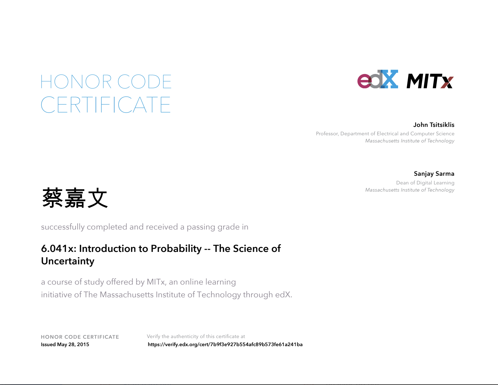 MIT probability